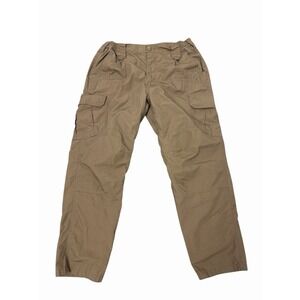 CQR Men's Tactical Cargo Pants 36x32 Brown Multi-Pocket Ripstop